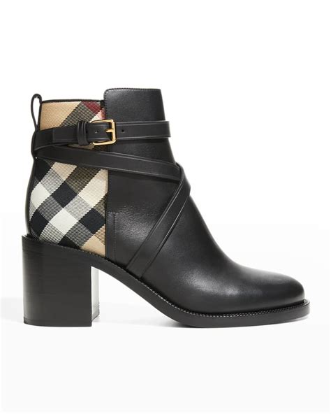 burberry pryle check and leather|Burberry Pryle House Check Bootie (Women).